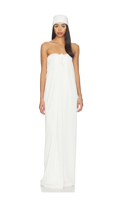 AWAVE Studio Strapless Maxi Dress in White