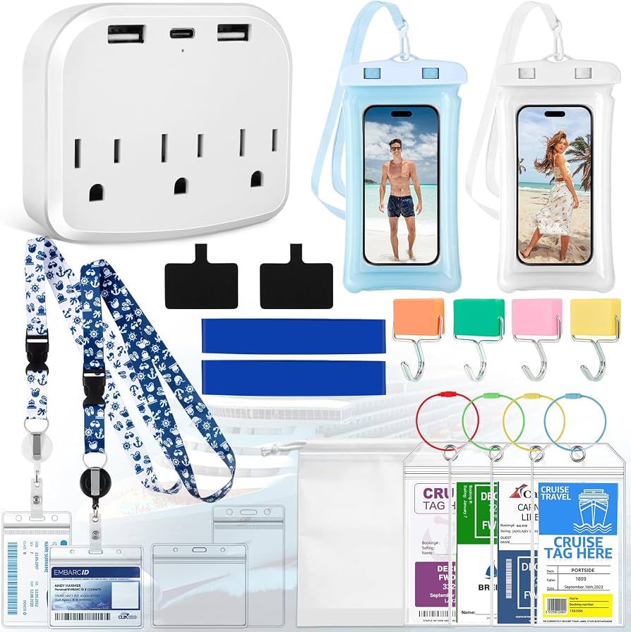 My cruise essentials wouldn't get on a ship without these cover photo collage