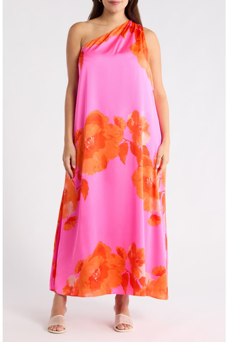 SUGARLIPS Glena Floral One Shoulder Maxi Dress