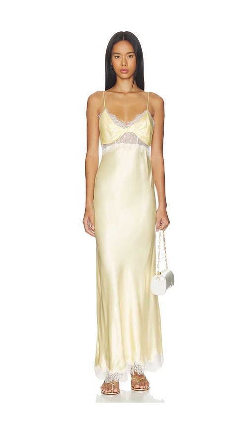 Bardot Taryn Lace Detail Maxi Dress in Canary Yellow