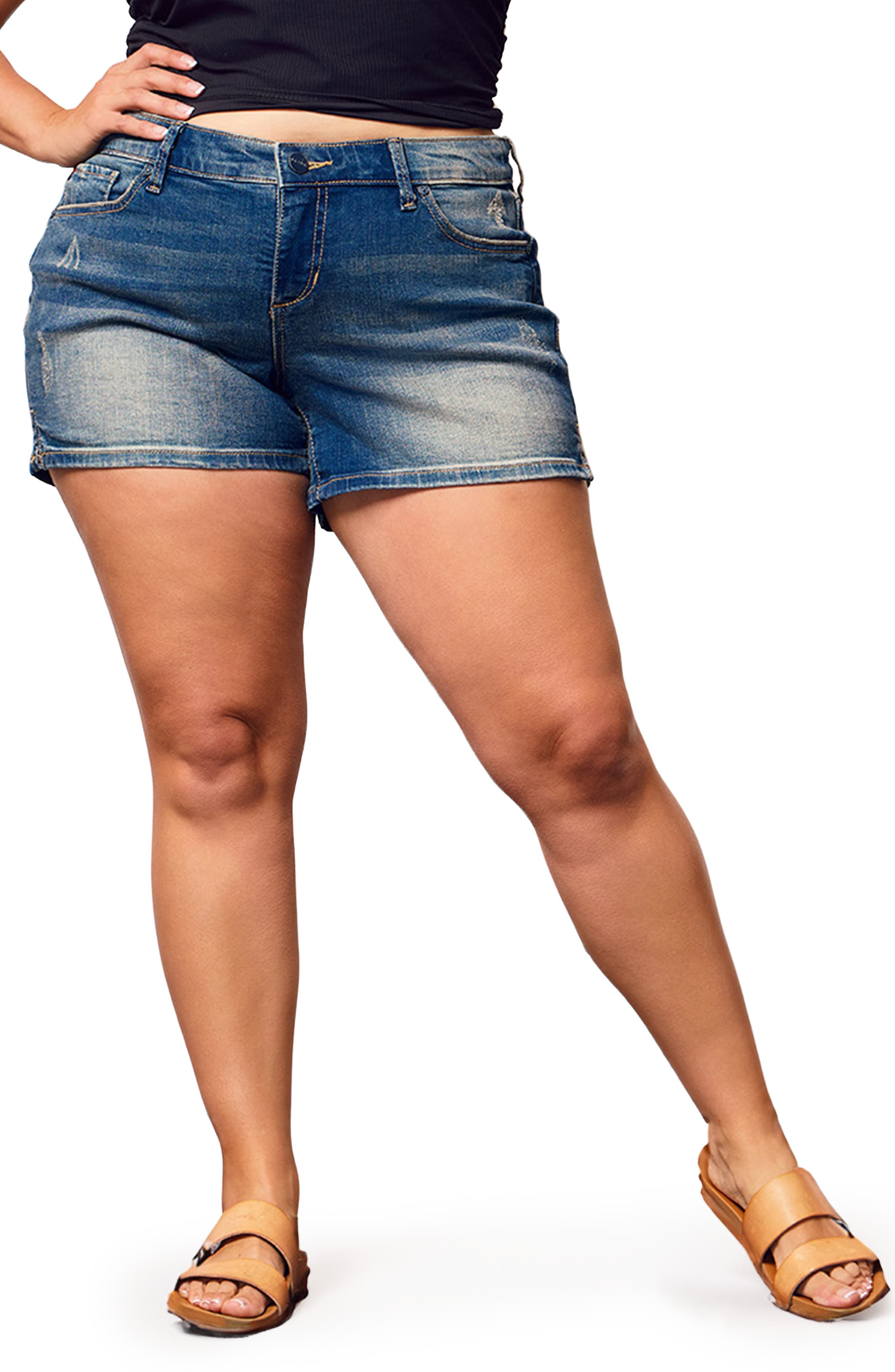 SLINK Jeans Side Ven Stretch Denim Shorts