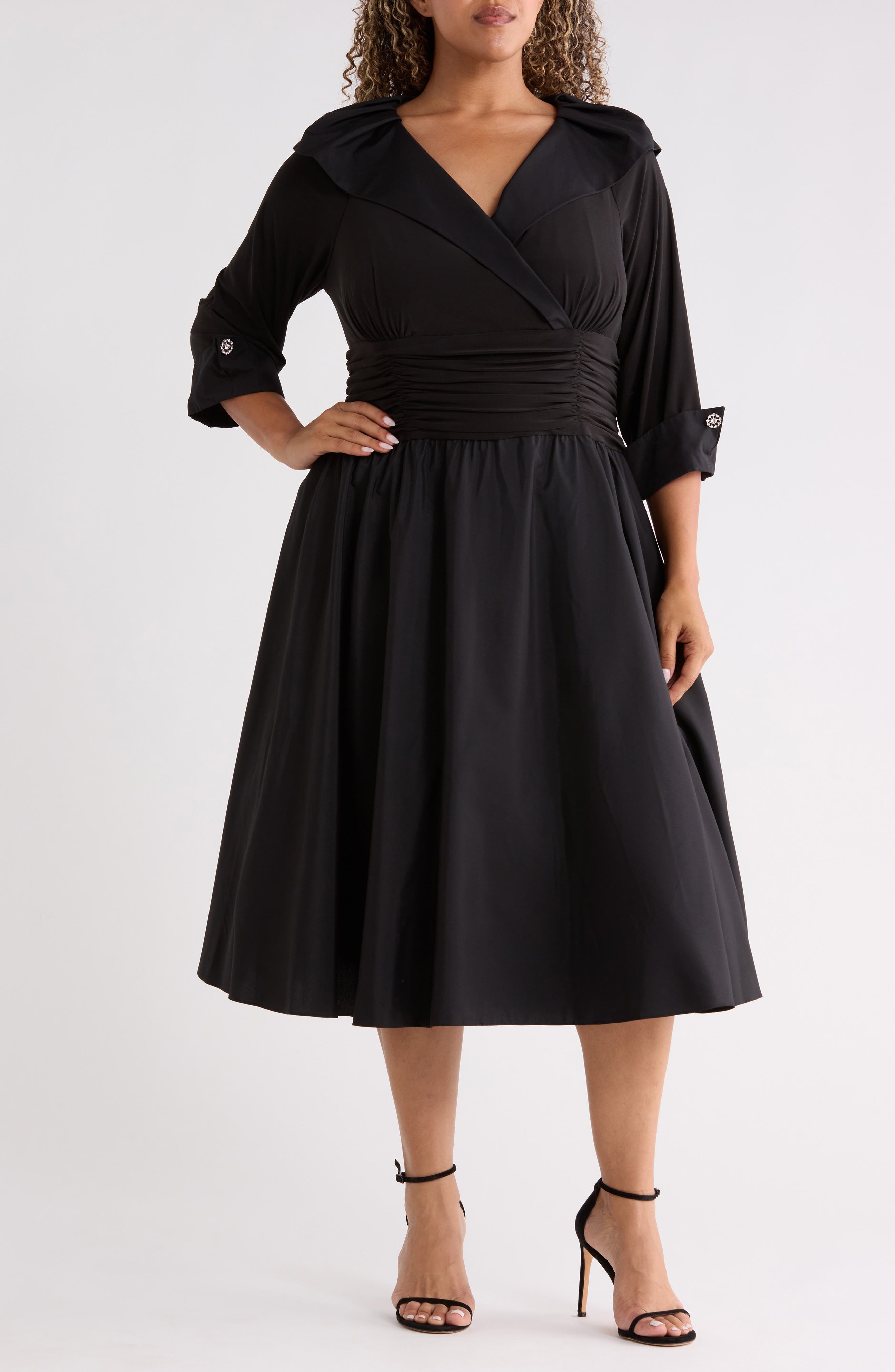 Jessica Howard Rhinestone Cuff Cocktail Dress