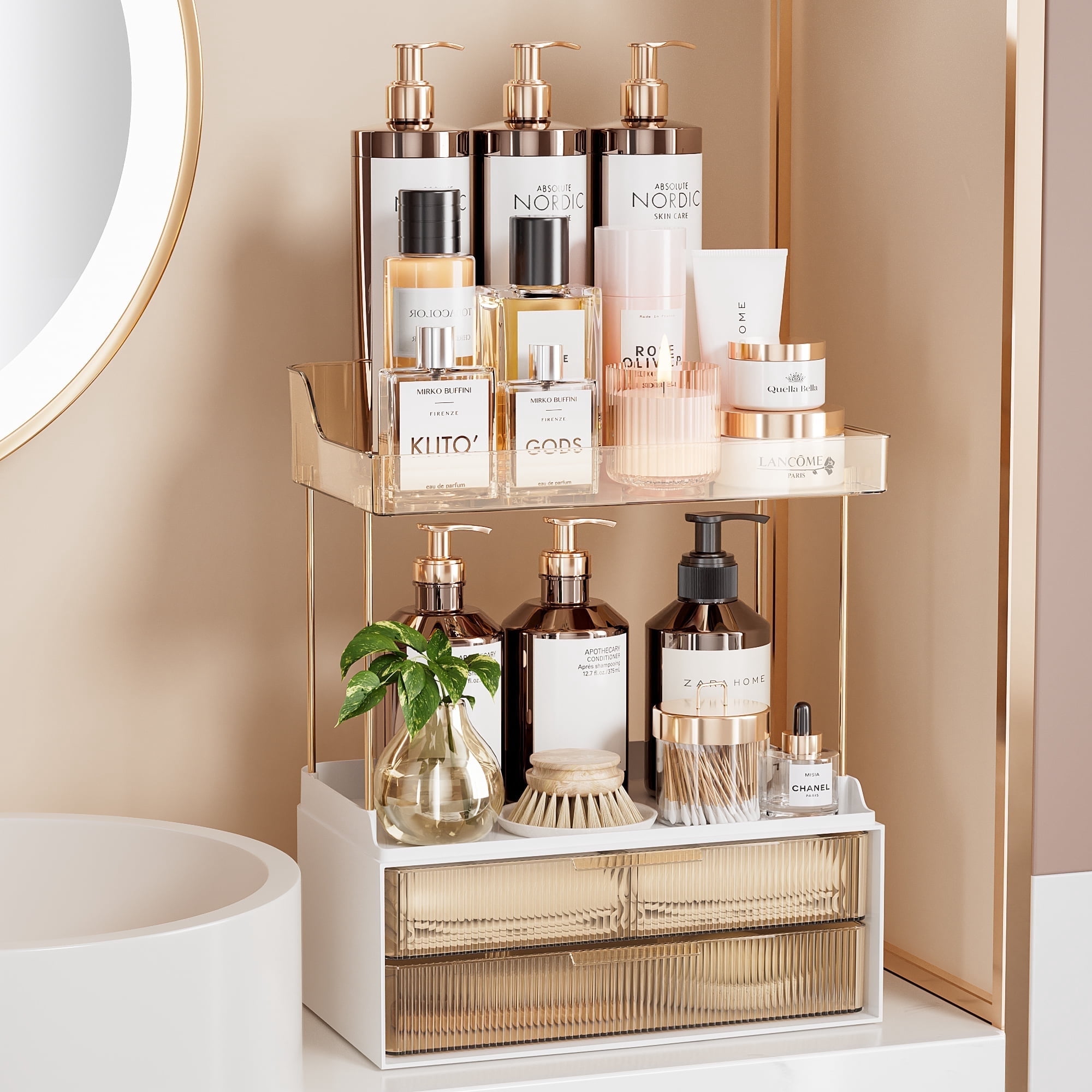Walmart Bathroom Counter Organizers Under $30 That Declutter Fast cover photo collage