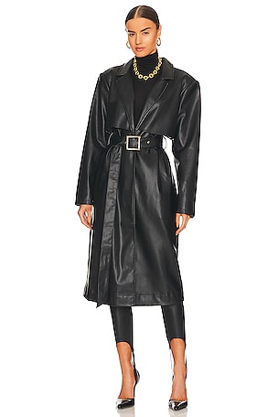 Iconic Trinity Core Aesthetic: Luxury Vinyl Trench Coats & Cyberpunk Leather cover photo collage