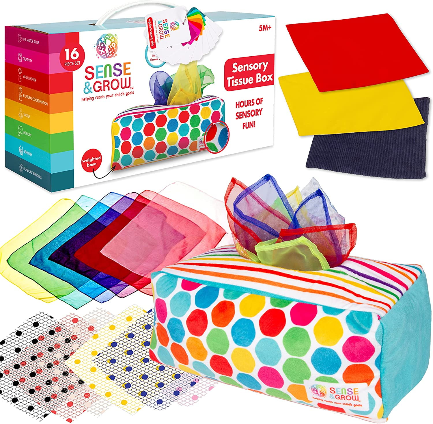 Sensory toys for toddlers cover photo collage