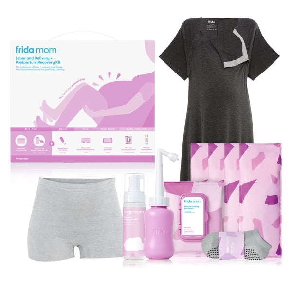Postpartum Essentials with a 3rd degree tear cover photo collage