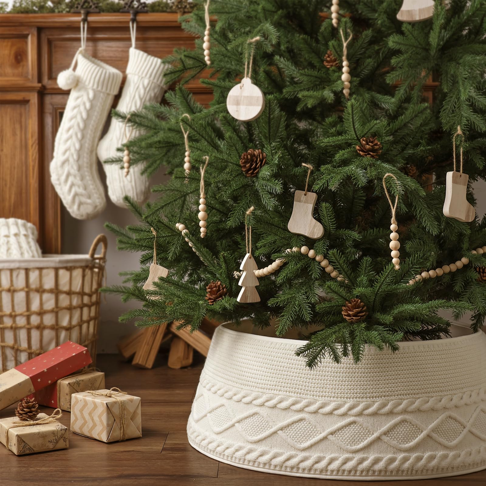 Holiday 2026 Christmas Trees & Tree Decorating — Amazon Pre-Lit & Flocked Artificial Trees, Slim & Pencil Trees, Ornament Sets, Tree Collars, Skirts, Garland & Tree Storage cover photo collage