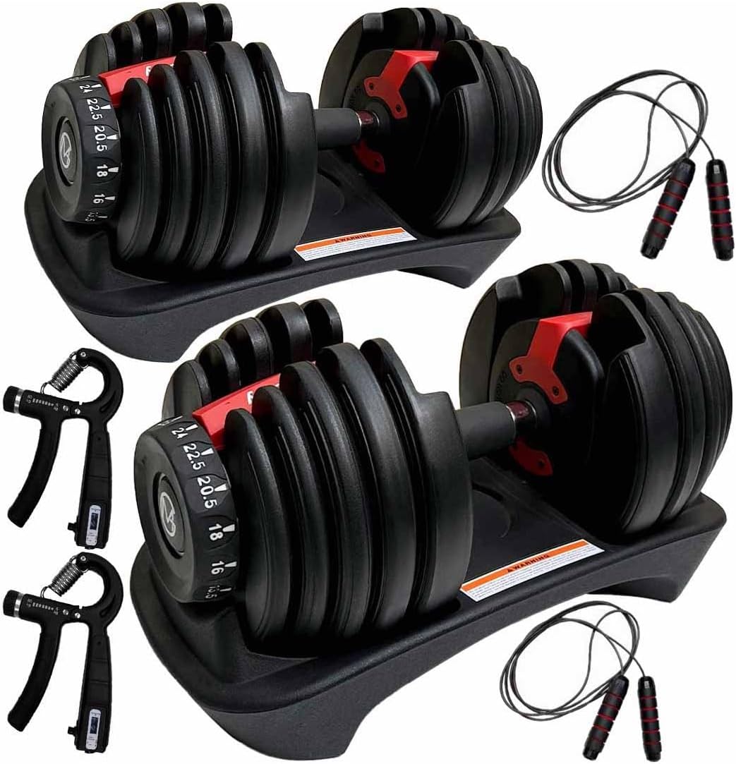 The Ultimate Amazon Home Gym, Fitness Equipment & Workout Recovery Guide (Amazon Adjustable Dumbbells, Resistance Bands & Massage Guns Edition) cover photo collage