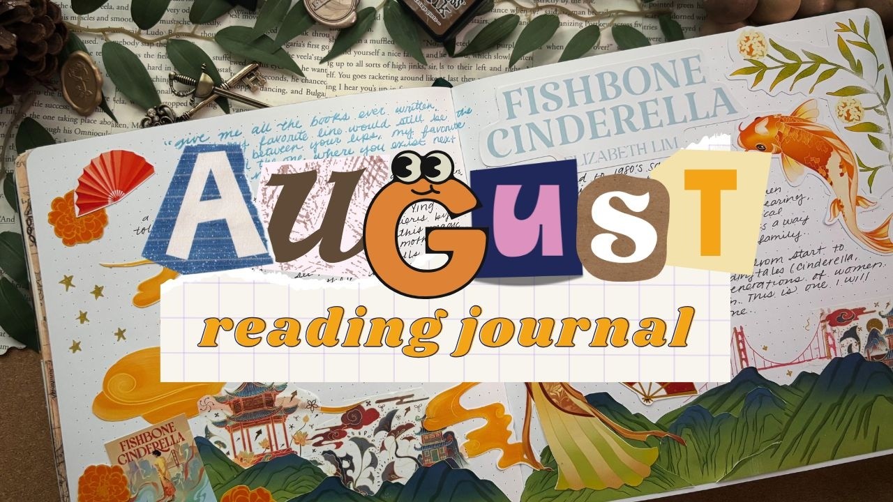 August Reading Journal Supplies cover photo collage