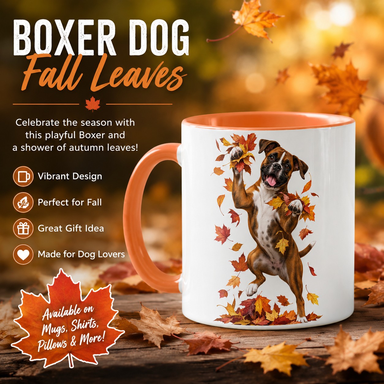 Cute Boxer Dog Mugs & Coffee Lover Finds cover photo collage