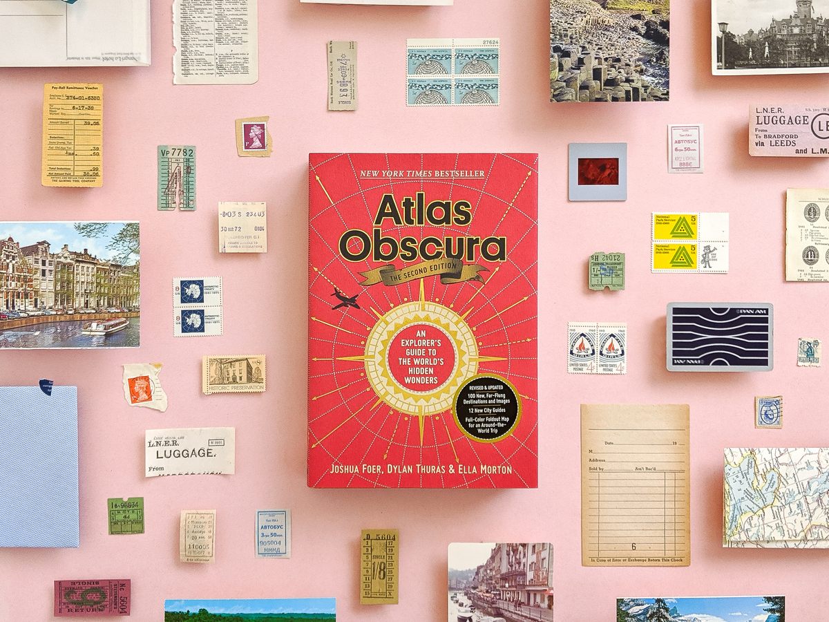World Travel: An Irreverent Guide companion reads and travel gear cover photo collage