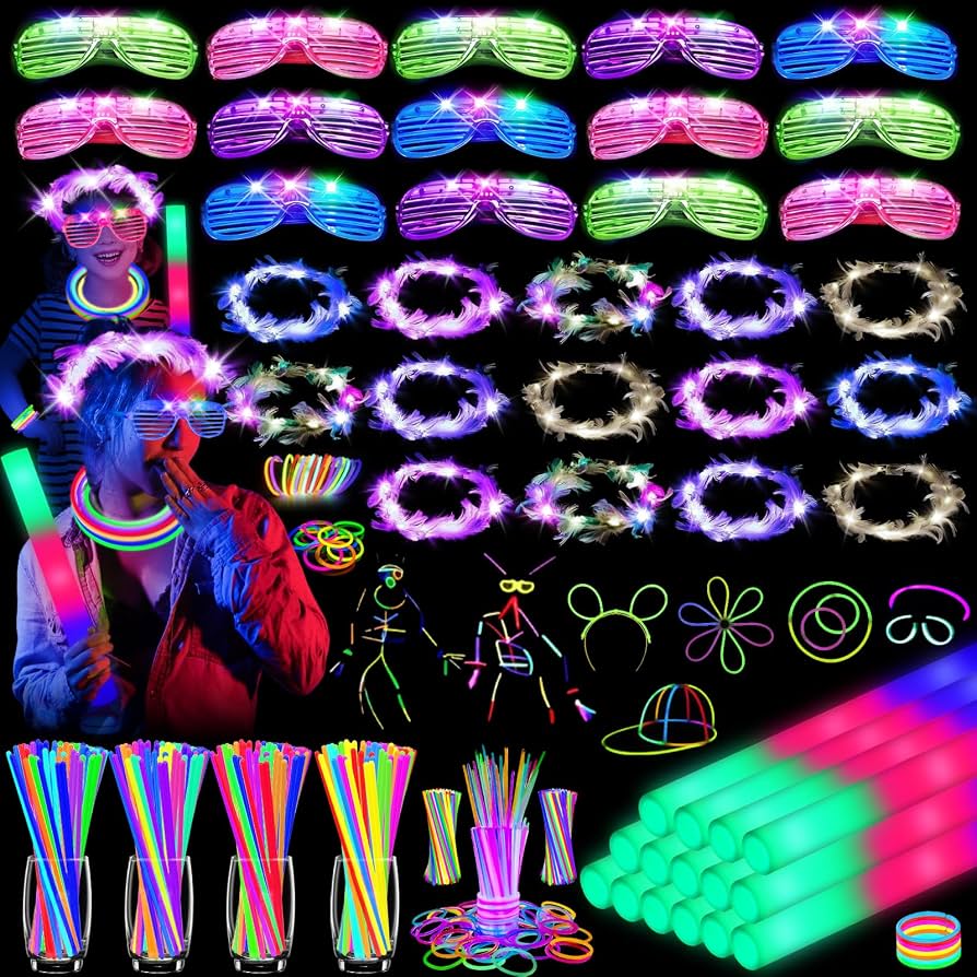 Glow Party / Halloween / Trunk or Treat cover photo collage