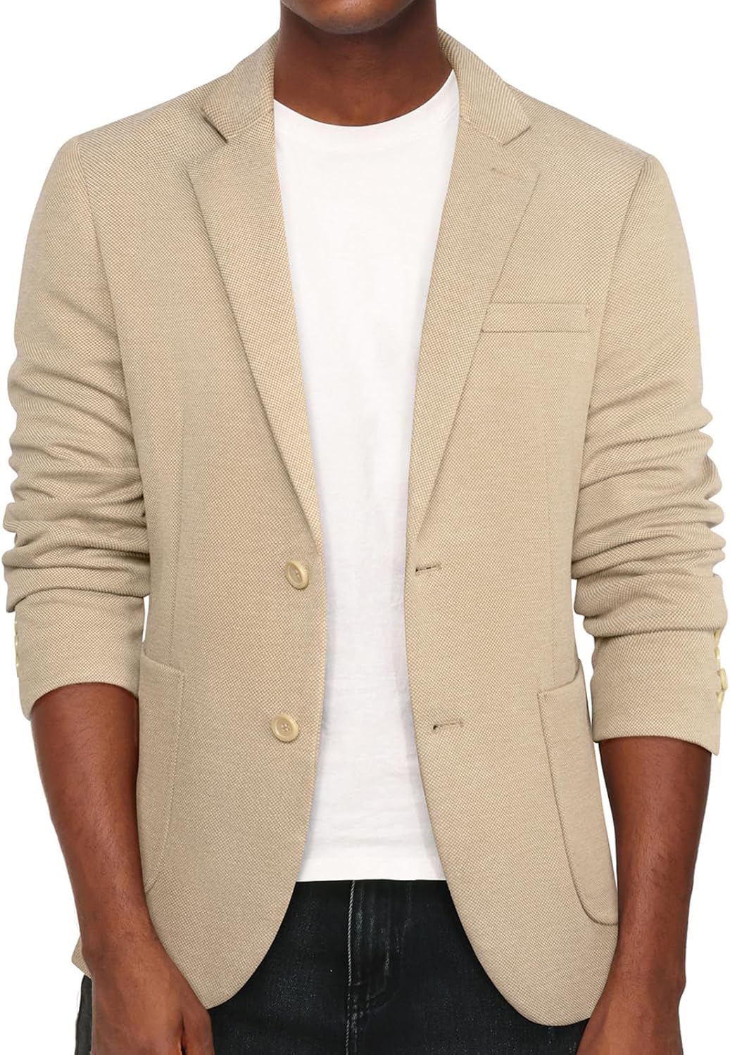 Soft Blazer & Slim Denim Outfit | Men's Elevated Streetwear cover photo collage