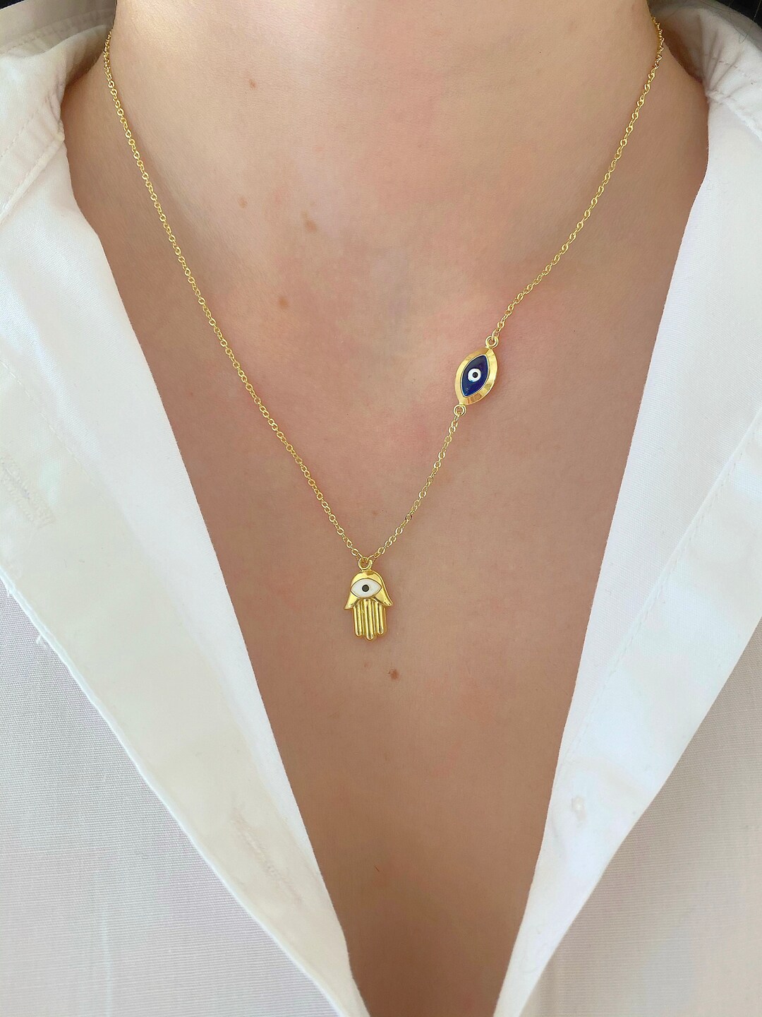 Meaningful Symbol Pendant Necklaces: Evil Eye, Hamsa, Clover, Zodiac, Cross & Star cover photo collage