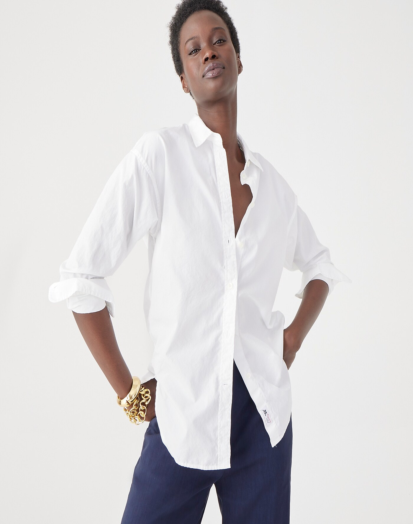 Classic Button-Down Shirts & Blouses for Women: Poplin, Oxford, Striped, Silky & Linen cover photo collage