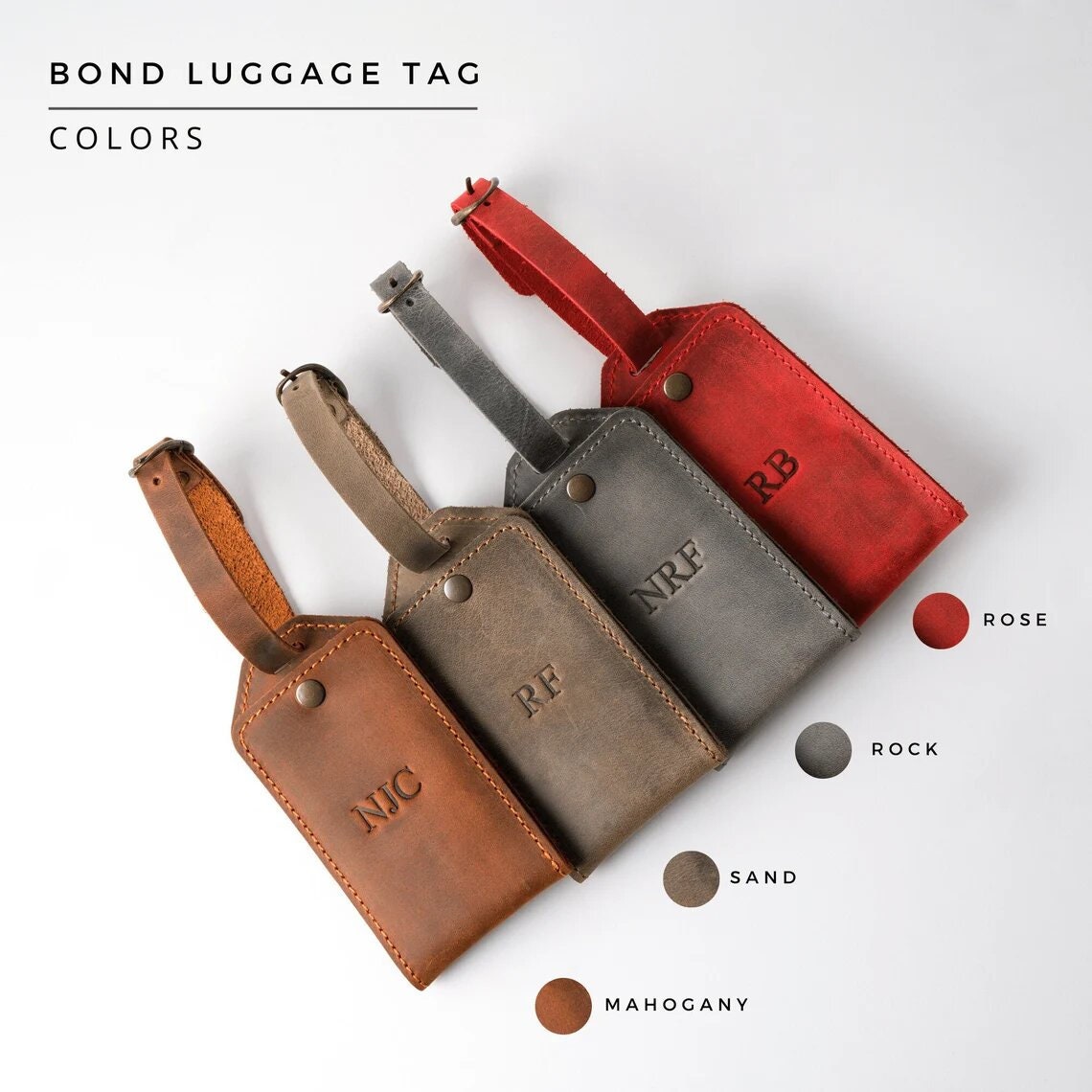 Monogrammed & Personalized Travel Gear: Leather Luggage Tags, Passport Covers & Duffels cover photo collage