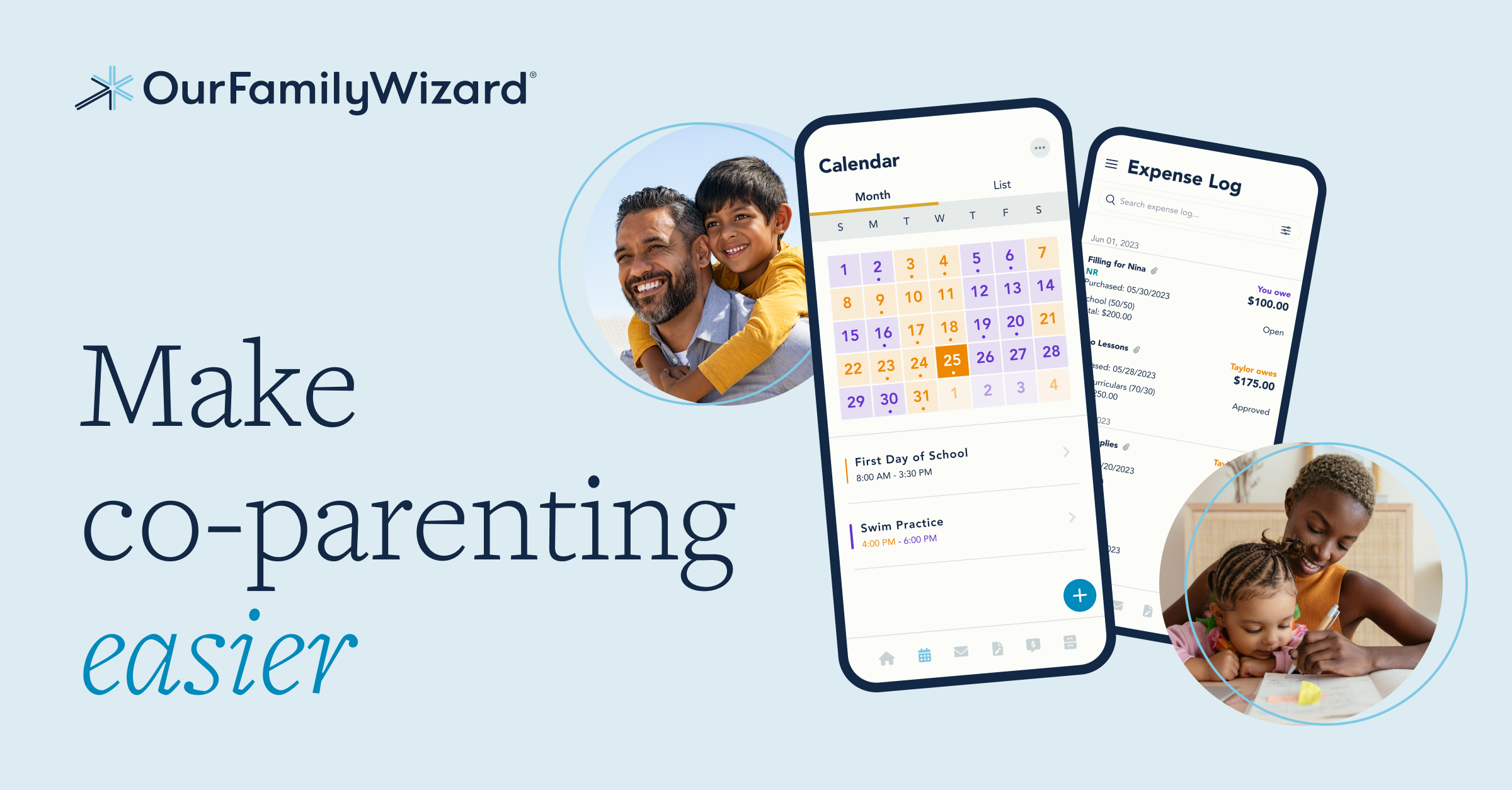 Co-Parenting Resources: Apps, Legal Help & Support for Two-Home Families cover photo collage