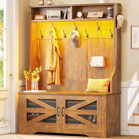 Entryway & Mudroom Organization Essentials: 18 Bestsellers for Tidy Shoes, Coats & Keys cover photo collage