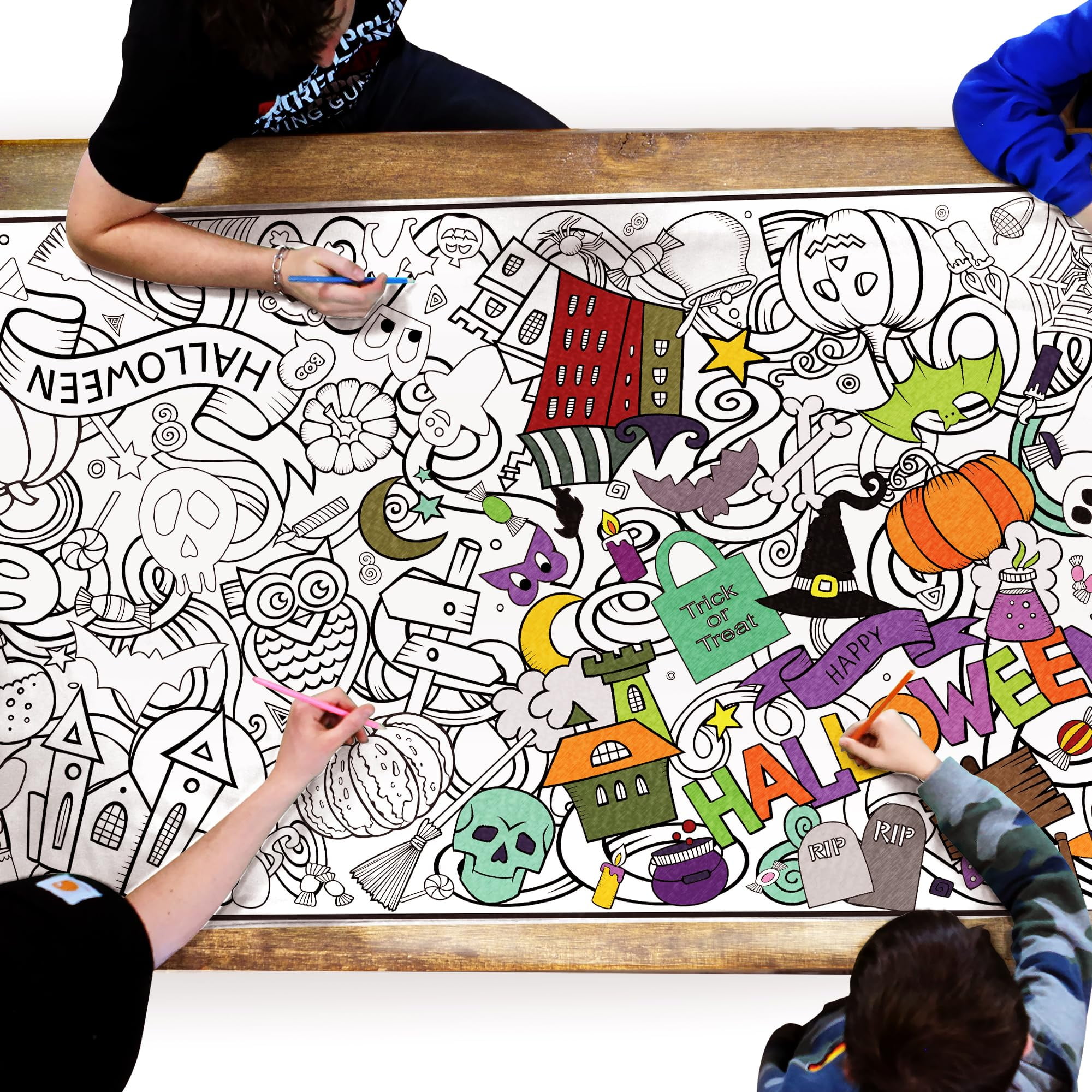 Halloween Coloring cover photo collage