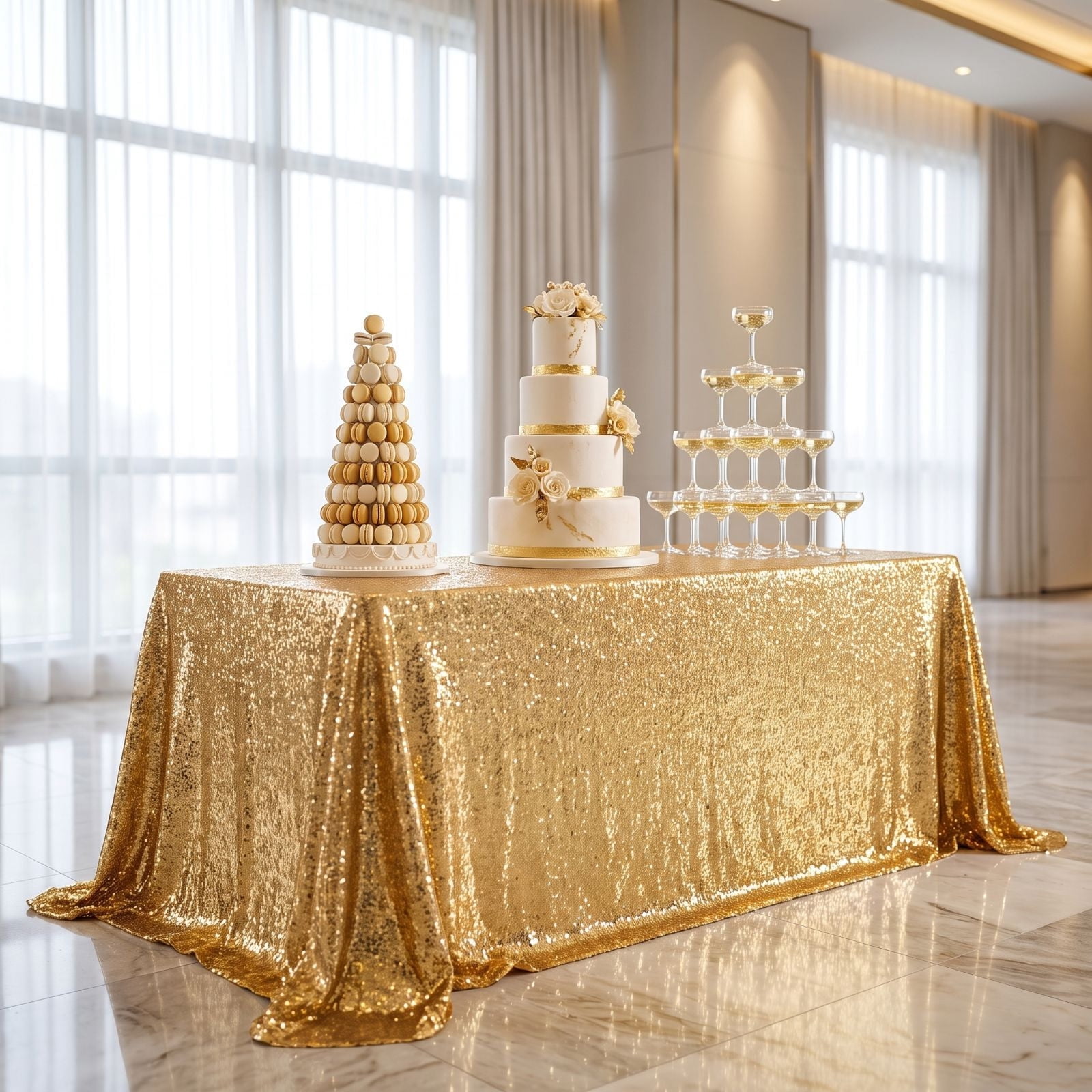 Tablecloths That Made My DIY Reception Look Like I Hired a Planner cover photo collage