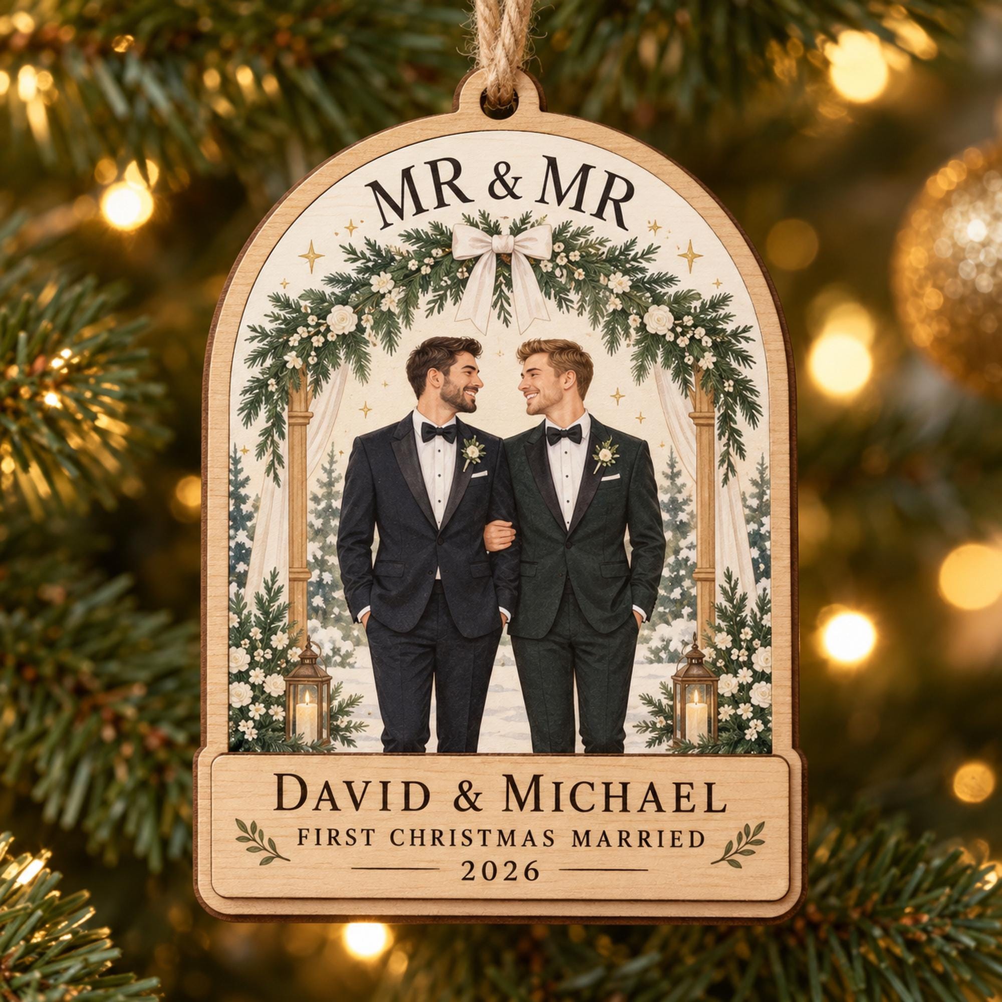 Personalized Anniversary Ornaments I Wish I Found Before Our First Year cover photo collage