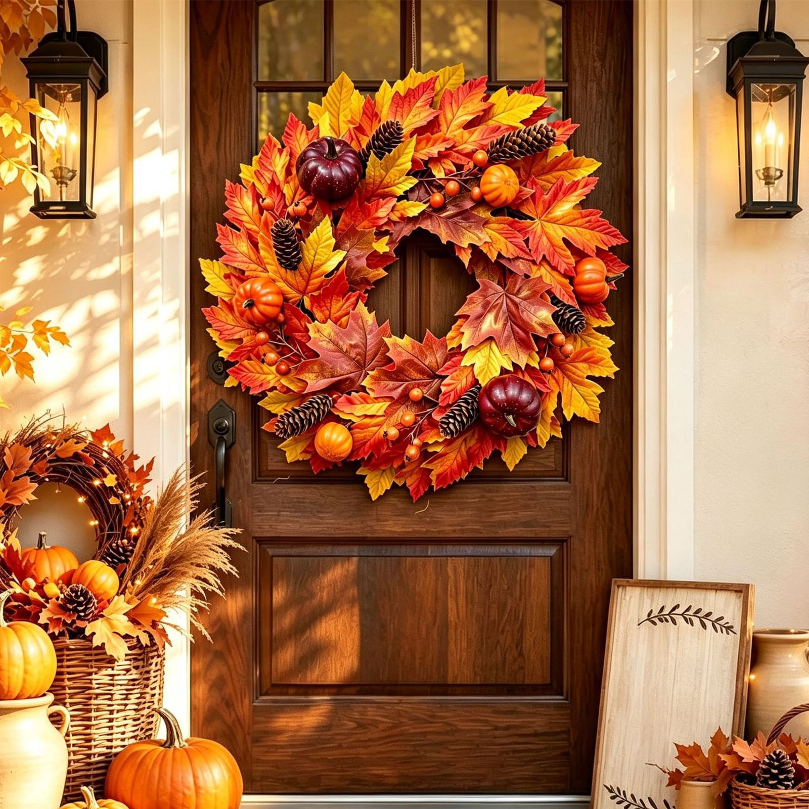 Porch Decor That Finally Made My Front Door Look Like Fall Lives Here cover photo collage