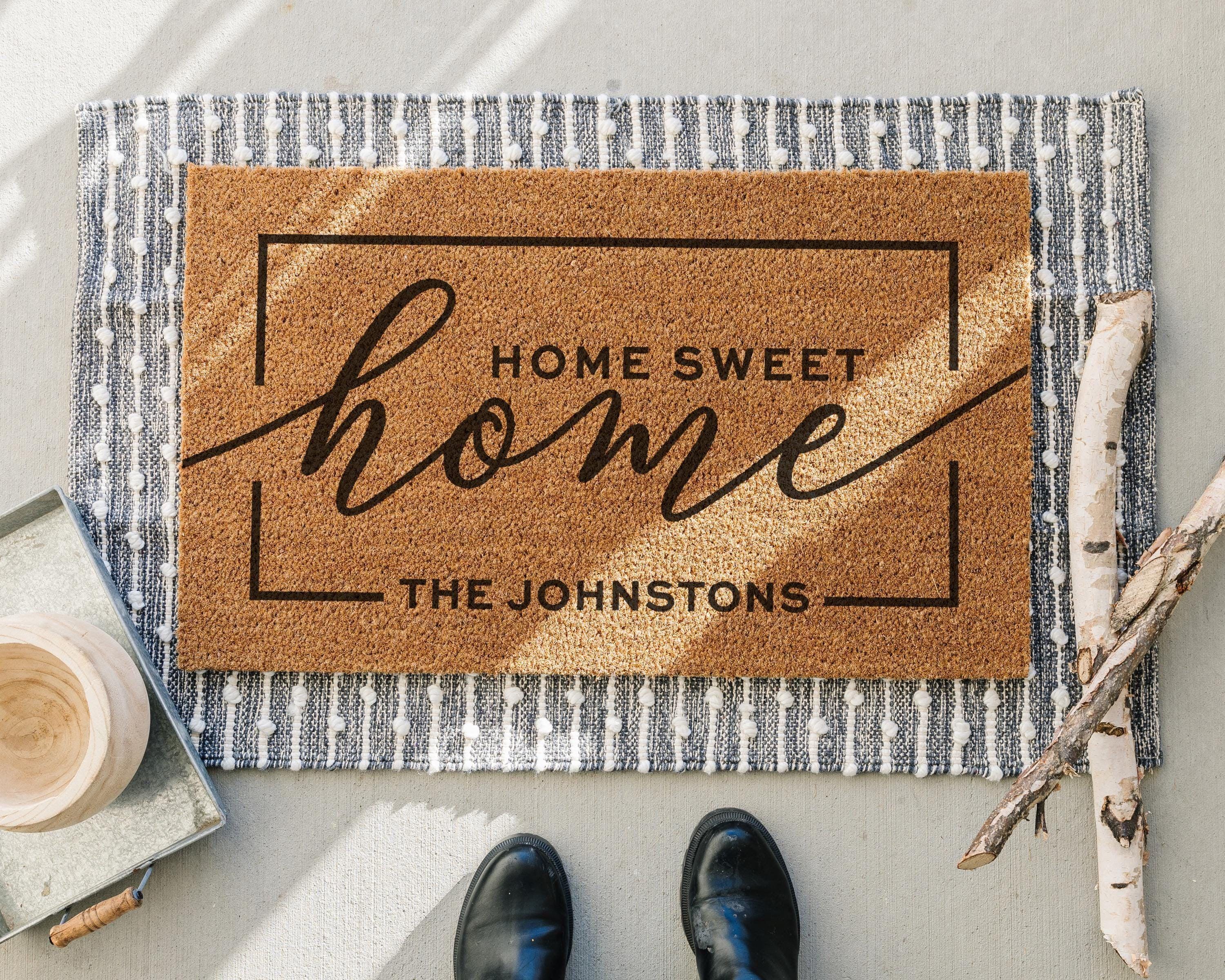 Personalized Doormats I Found After Our Plain One Embarrassed Me cover photo collage
