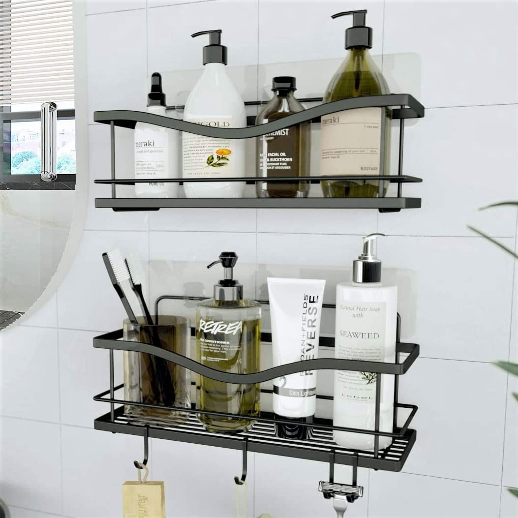 Shower Caddies That Actually Stick to My Wall Without Crashing Down at 3AM cover photo collage