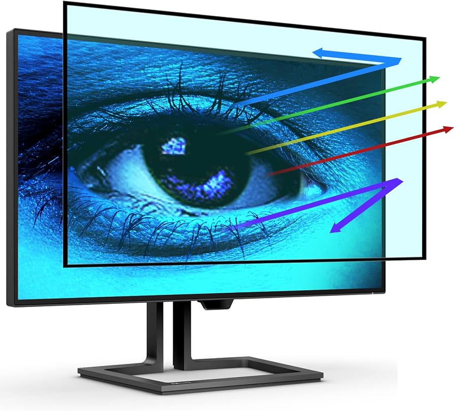 Blue Light Blocking Screen Filters I Stuck on My Monitor Without Any Tools cover photo collage