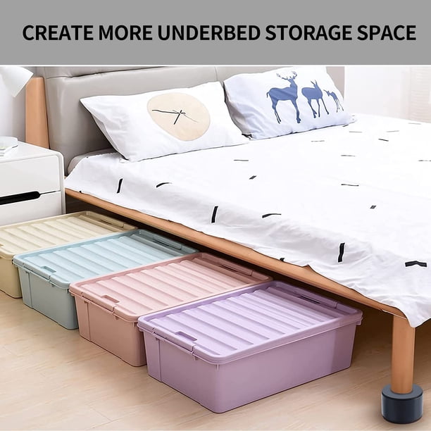 Furniture Risers That Gave Me 6 Inches of Extra Storage Under My Bed cover photo collage
