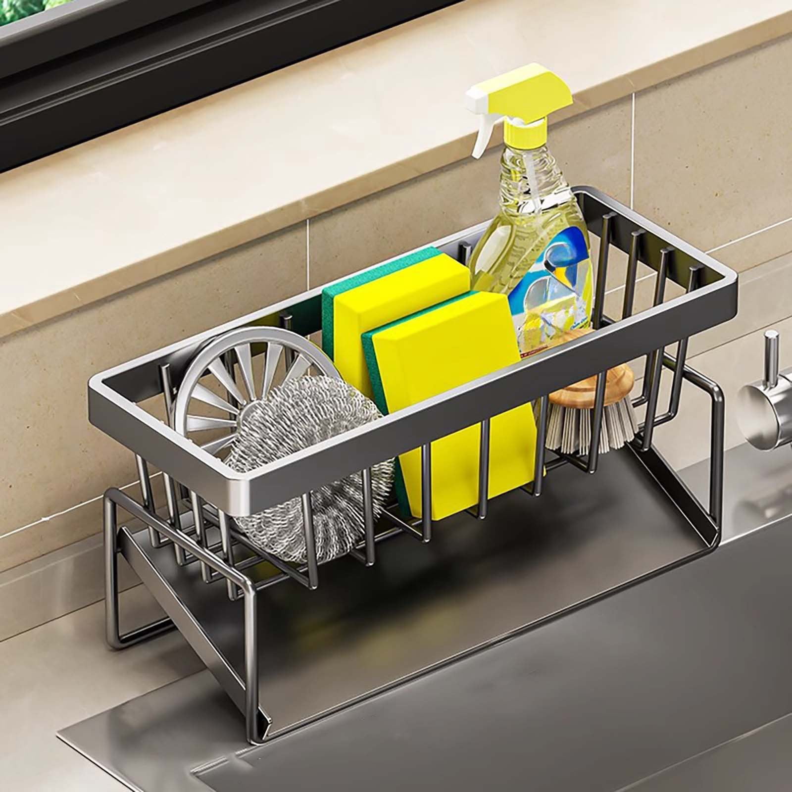 Sink Caddies and Kitchen Organizers That Finally Stopped the Slimy Mess Under My Sponge cover photo collage