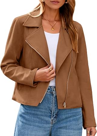 Chocolate Suede Jacket & Cream Knit Dress Outfits 2026 cover photo collage