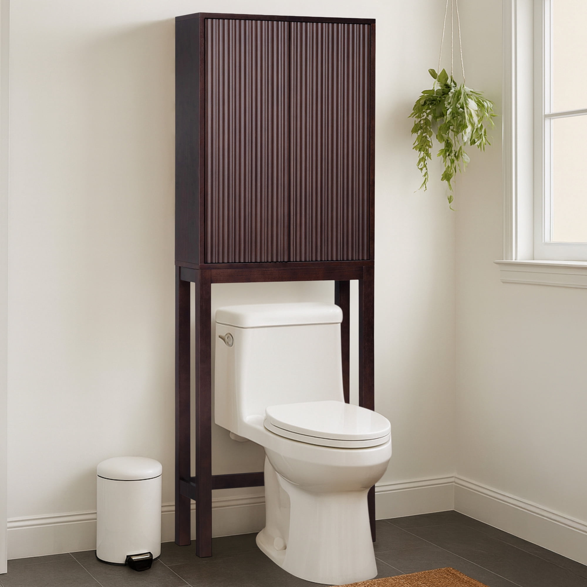 Over Toilet Storage That Finally Gave Me Somewhere to Put Extra Towels cover photo collage