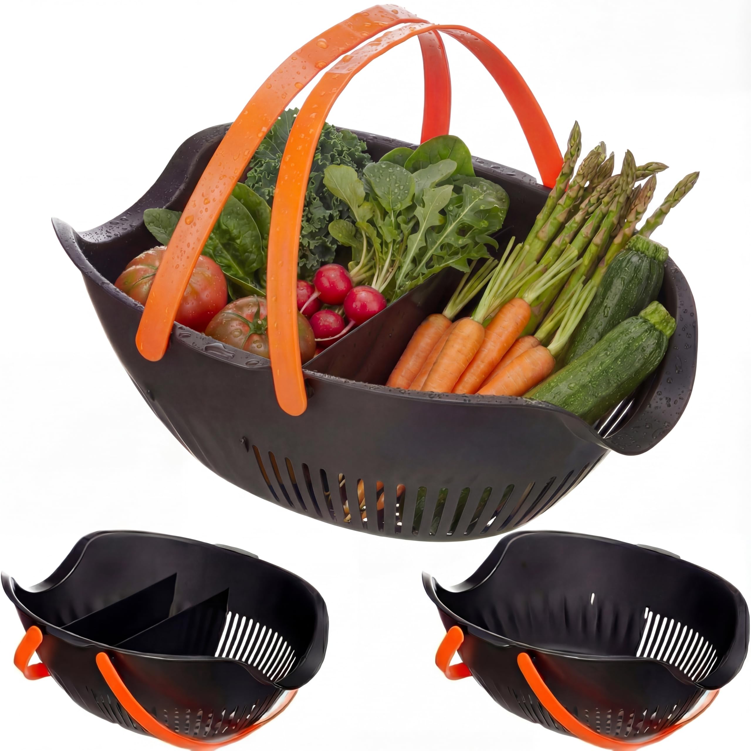 Garden Harvest Baskets That Let Me Sort Vegetables While I Pick Them cover photo collage