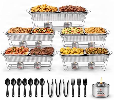 Disposable Chafing Dish Sets That Actually Kept My Party Food Hot for Hours cover photo collage