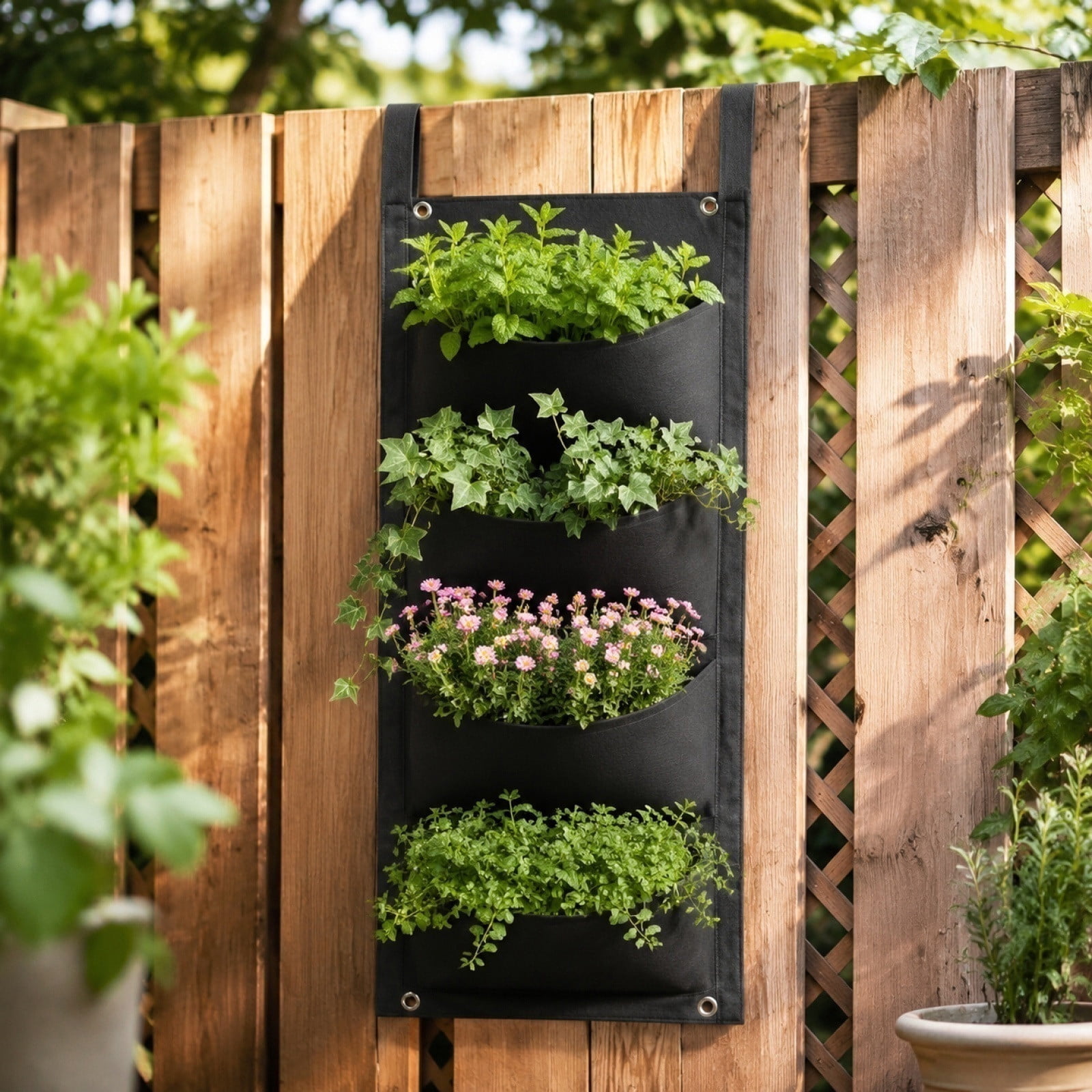 Fence Mounted Planter Boxes That Finally Made My Boring Fence Beautiful cover photo collage