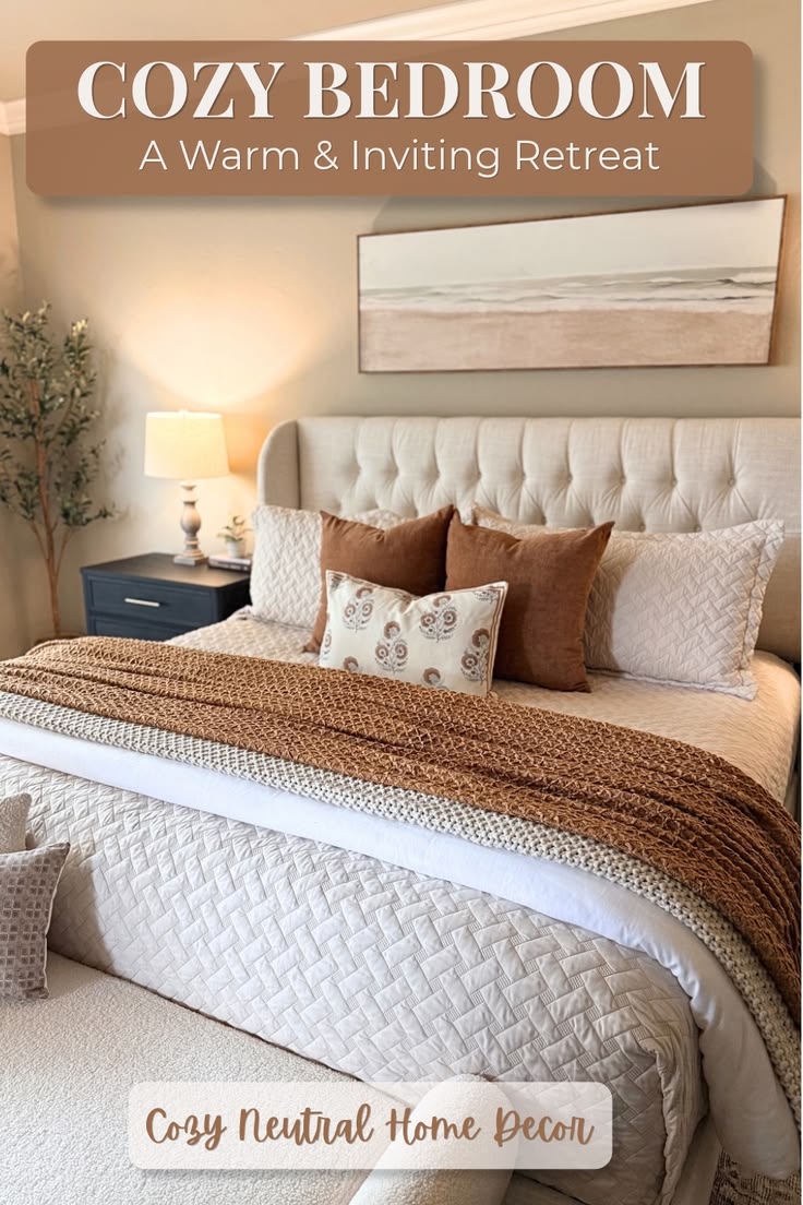 Cozy Neutral Master Bedroom cover photo collage