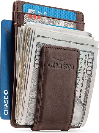 I Finally Found a Slim Money Clip Wallet That Fits His Front Pocket cover photo collage