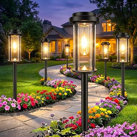 Solar Garden Stakes I Finally Found That Actually Light Up My Dark Walkway cover photo collage