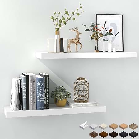 Floating Shelves I Installed Myself to Finally Display My Plants and Books cover photo collage