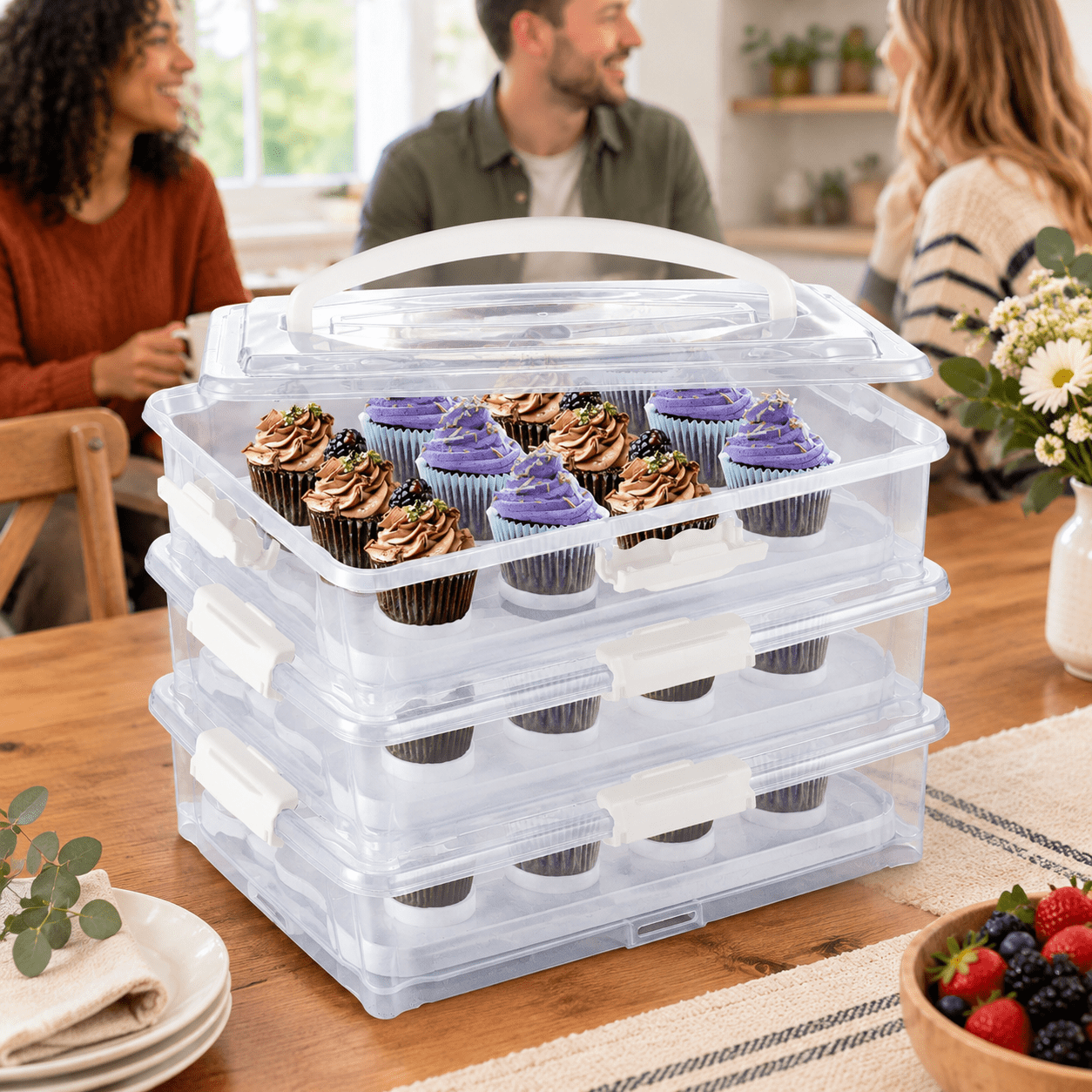 I Finally Found a Cupcake Carrier That Stacks Without Destroying My Frosting cover photo collage