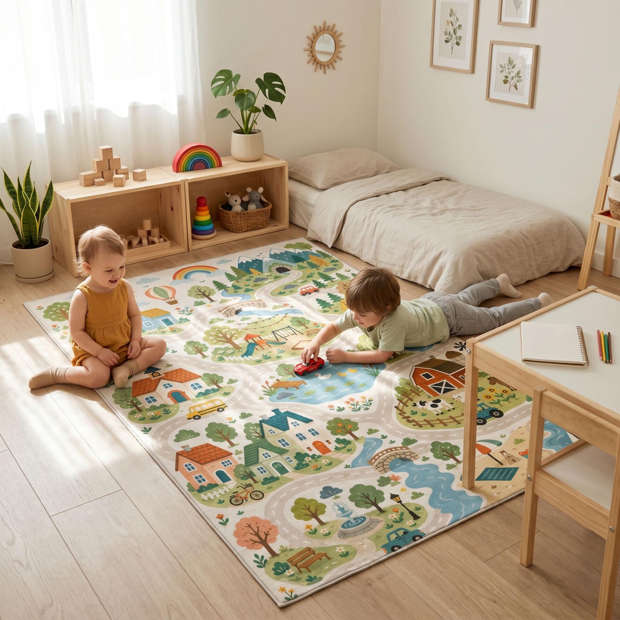 Nursery Rugs I Wish I Had When My Baby Started Crawling cover photo collage