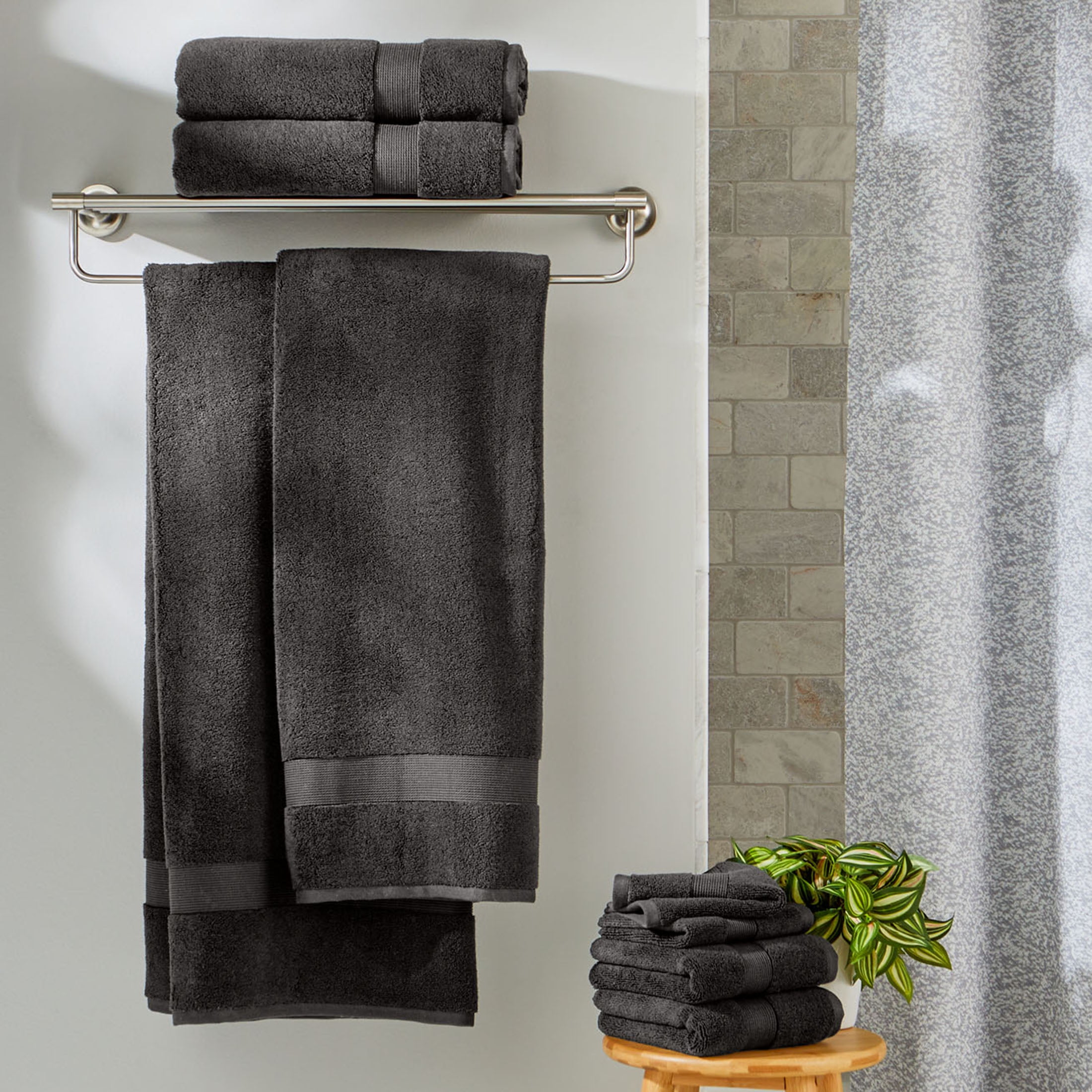 I Finally Made My Bathroom Look Expensive by Color-Matching Towels to Paint cover photo collage