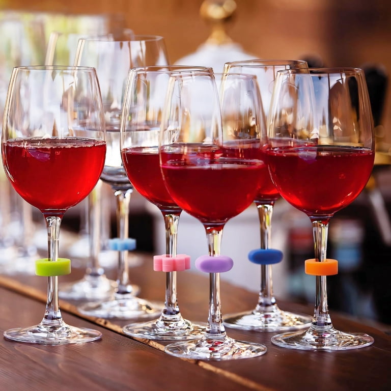 Wine Charms I Clip to Stems So Nobody Grabs the Wrong Glass cover photo collage