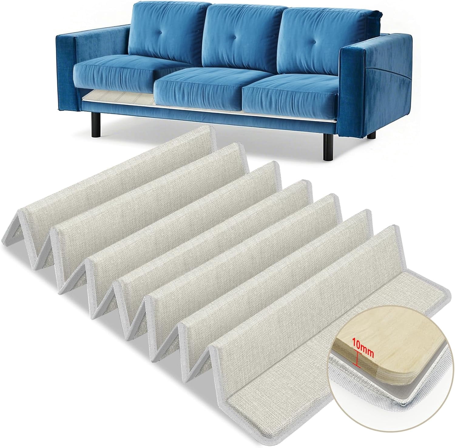 I Finally Fixed My Saggy Sofa Cushions Without Replacing the Whole Couch cover photo collage