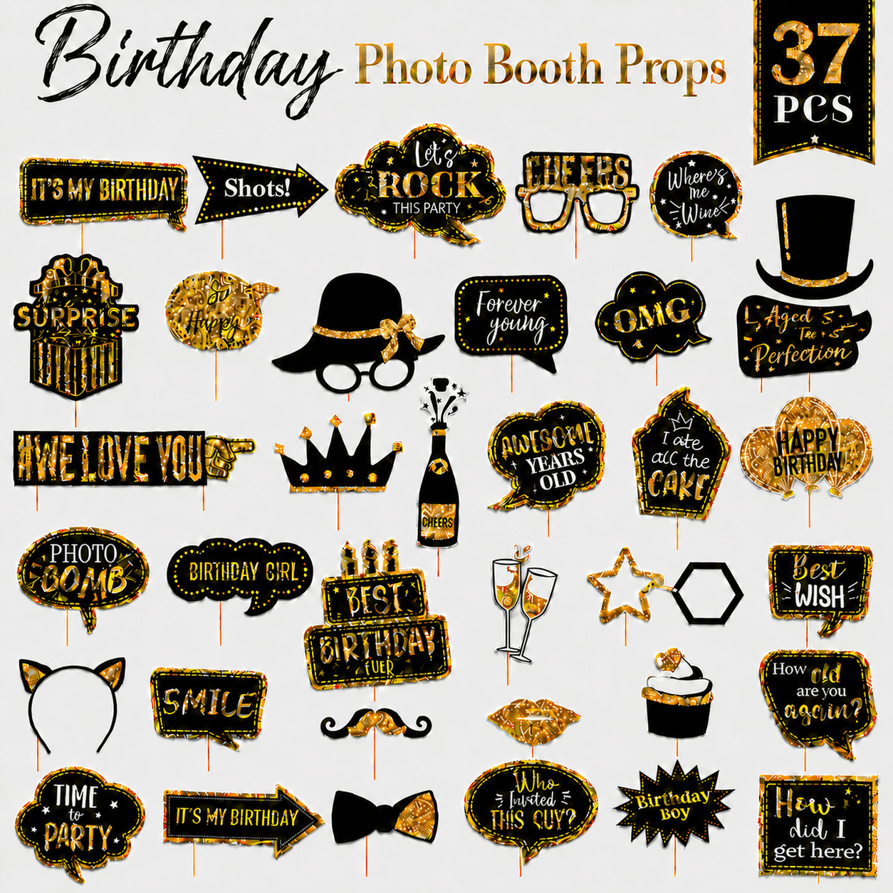 Photo Booth Props That Actually Made My Party Guests Crack Up cover photo collage