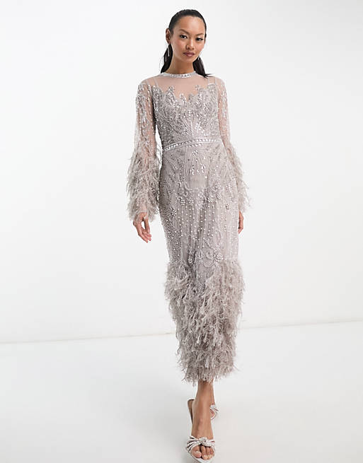 sachin and babi light blue dress Long Sleeve Formal Maxi Dresses